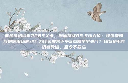黄金价格逼近2265关卡，原油挑战85.5压力位：投资者如何把握市场脉动？为什么故宫下午5点就早早关门？1959年的沉痛教训，至今不敢忘